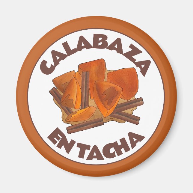 Aimant Calabaza en Tacha Mexicaine Citrouille à canne Des (Devant)