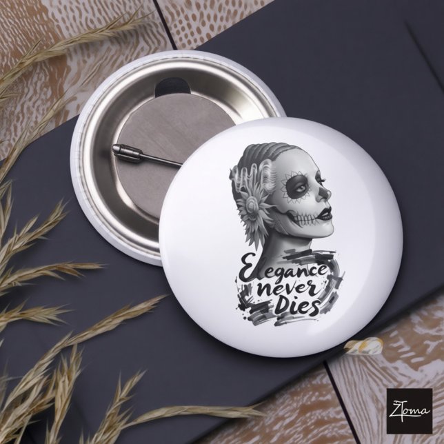Aimant Calavera monochrome (Créateur téléchargé)