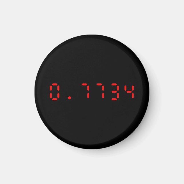 Aimant Calculatrice LED Bonjour | 0,7734 (Devant)