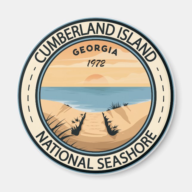 Aimant Cale nationale de l'île Cumberland Bade de Géorgie (Devant)