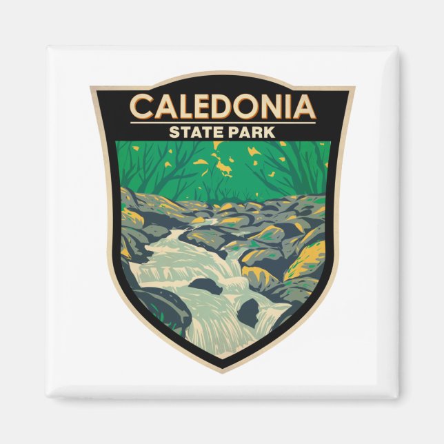 Aimant Caledonia State Park Pennsylvania Vintage Badge (Devant)