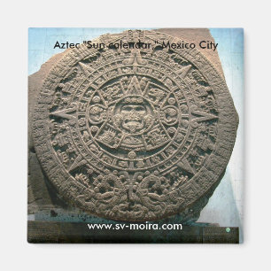 Aimant "Calendrier aztèque de Sun," Mexico