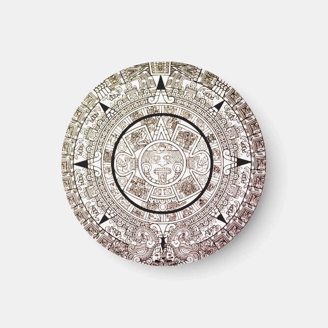 Aimant Calendrier du disque solaire Aztec (Devant)