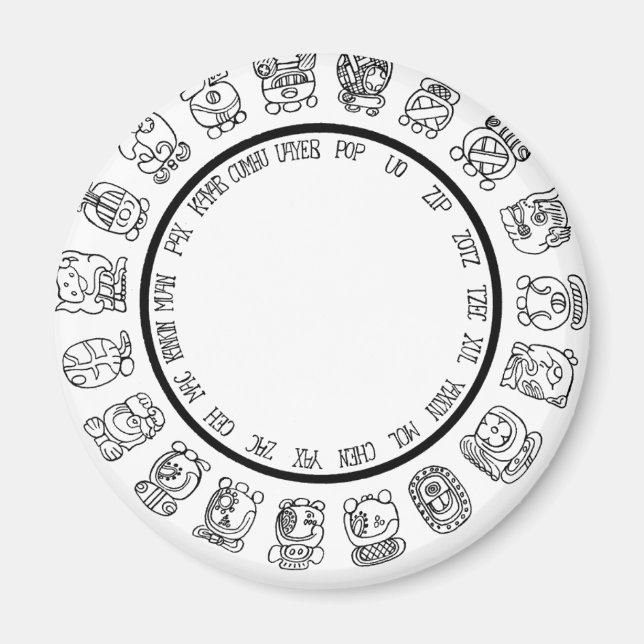 Aimant calendrier maya (Devant)