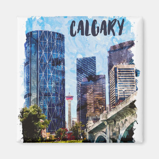 Aimant Calgary Alberta Cityscape Skyline
