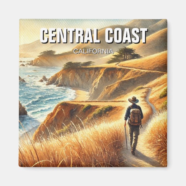 Aimant California Central Coast Hiker (Devant)