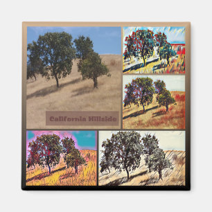 Aimant California Hillside Abstract Photo Collage 9979