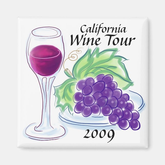 Aimant California Wine Tour 2013 ! (Devant)