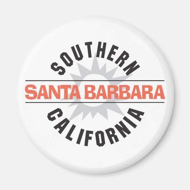 Aimant Californie du Sud - Père Noël Barbara (Devant)