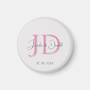 Aimant Calligraphie classique tendance monogramme
