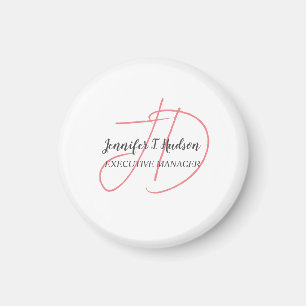 Aimant Calligraphie classique tendance monogramme