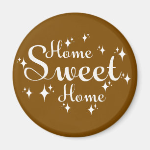 Aimant Calligraphie de fête et Stars 'Home Sweet Home'