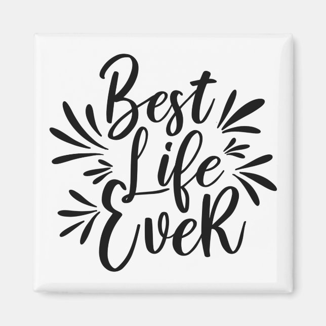 Aimant Calligraphie de la meilleure vie jamais faite de n (Devant)