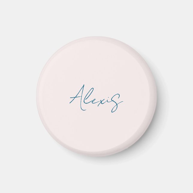 Aimant Calligraphie de nom Script Plain Simple Couleur Pa (Devant)