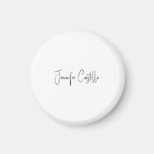 Aimant Calligraphie minimaliste noire blanche