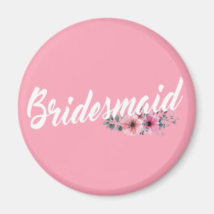 Aimant Calligraphie simple du Mariage de Bridesmaid Mag