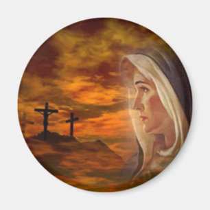 Aimant Calvaire béni de Vierge Marie