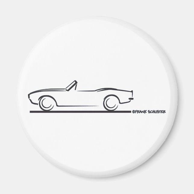 Aimant Camaro convertible BLK 1968 (Devant)