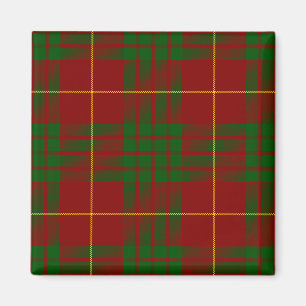 Aimant Cameron tartan rouge vert plaid