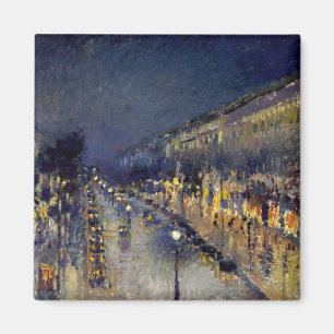 Aimant Camille Pissarro - Boulevard Montmartre en nuit