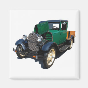 Aimant Camion de ramassage vintage