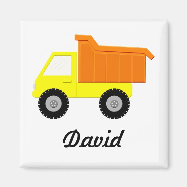 Aimant Camion Jaune (Devant)