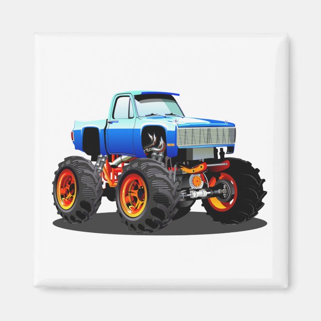 Aimant Camion monstre de dessin animé (Devant)