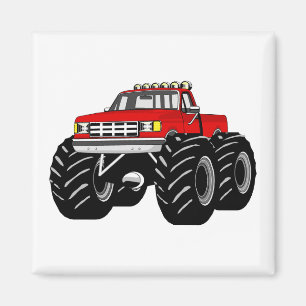 AIMANT CAMION MONSTRE ROUGE
