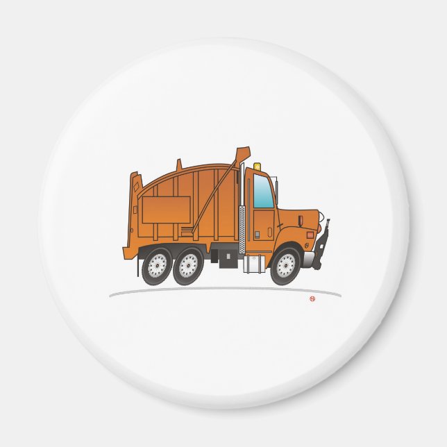 Aimant Camion orange dump (Devant)