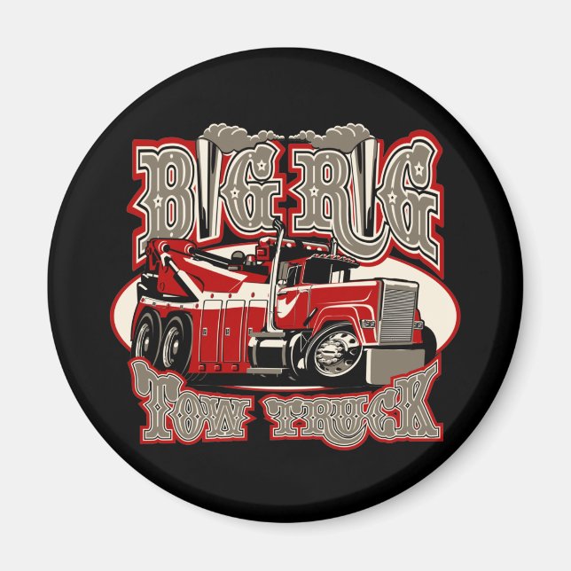 Aimant Camion remorque de dessin (Devant)