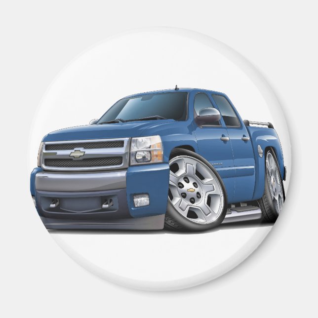 Aimant Camion Silverado Dualcab Blue Granite (Devant)