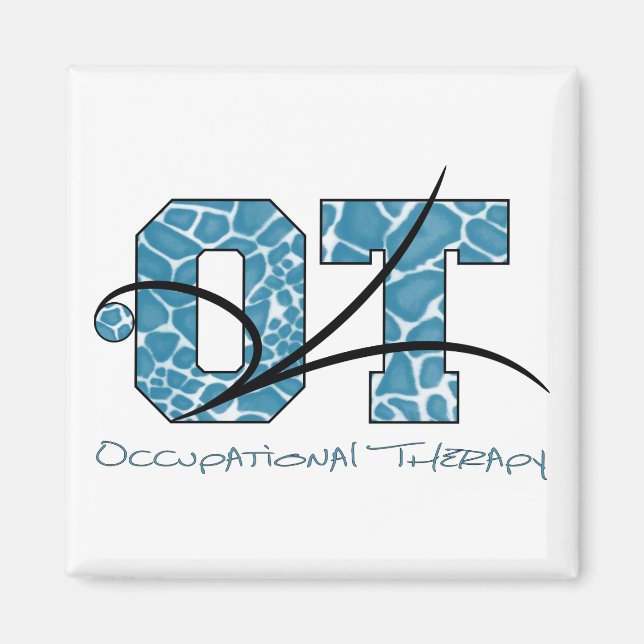 Aimant Camo bleu avec défilement (Devant)