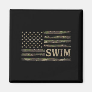 Aimant Camo natation camouflage drapeau américain nageur