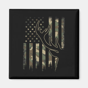 Aimant Camo Us Drapeau Elk Buck Camouflage Deer Chasse Ch