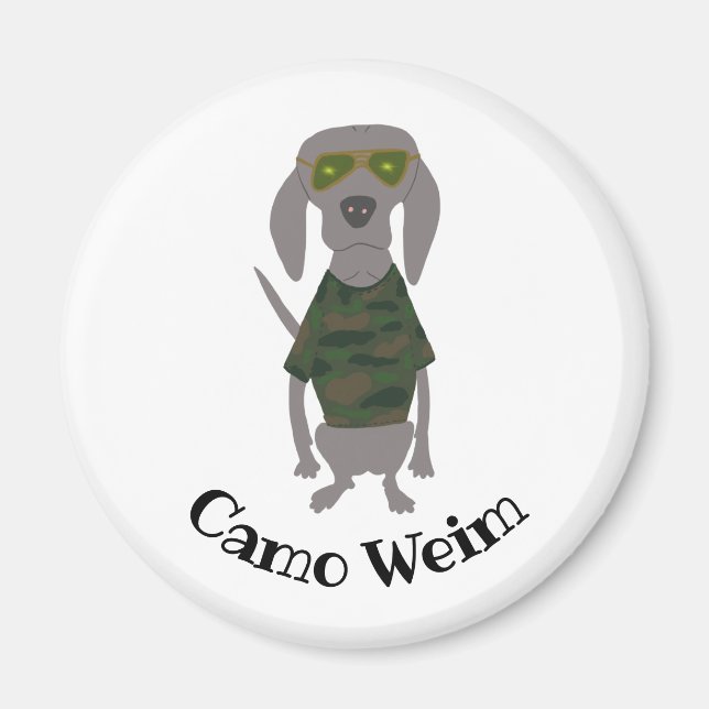 Aimant Camo Weim Weimaraner Grey Gray Ghost Chien (Devant)