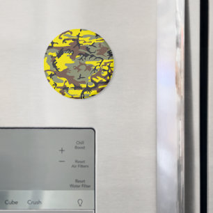 Aimant Camouflage jaune et Brown, Militaire, Armée