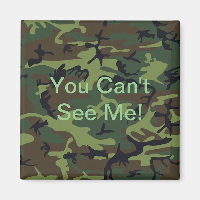 Aimant Camouflage vert militaire (Devant)