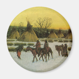Aimant Camp de Sioux à Wounded Knee par John Hauser