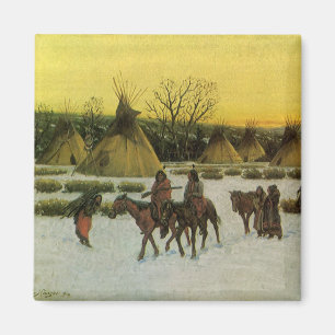 Aimant Camp de Sioux à Wounded Knee par John Hauser