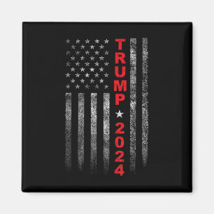 Aimant Camp d'élection de Trump 2024, drapeau américain v