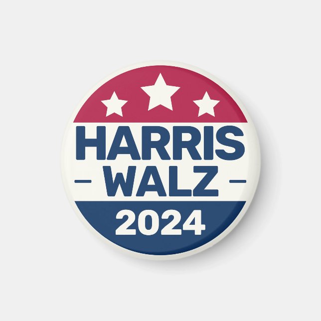 Aimant Campagne Kamala Harris Tim Walz 2024 Président (Devant)