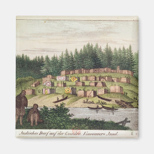 Aimant Campement indien sur l'île Quadra