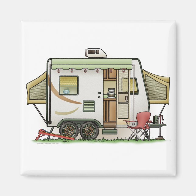 Aimant Camper de remorque hybride extensible (Devant)
