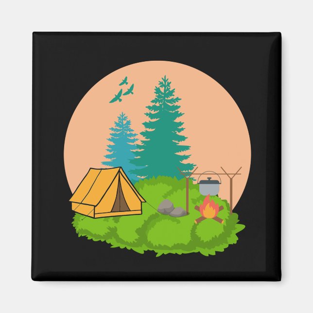 Aimant camping (Devant)