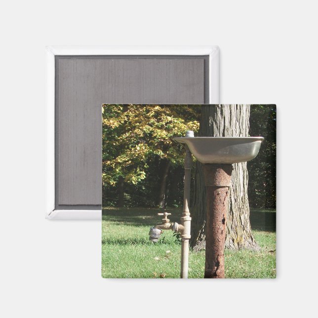 Aimant Camping Souvenirs de plein air Water Faucet (Recto/Verso)