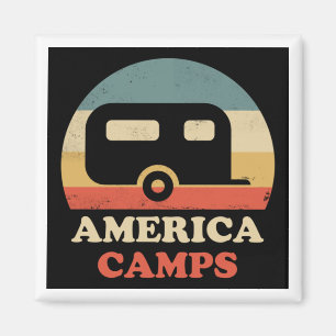 Aimant Camping vintage