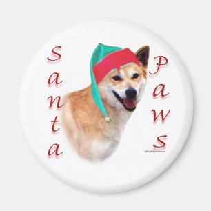 Aimant Canaan Chien Père Noël Paws