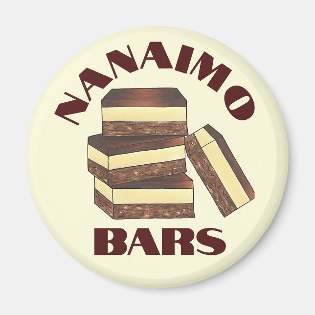 Aimant Canadian Nanaimo Bars Canada Colombie-Britannique  (Devant)