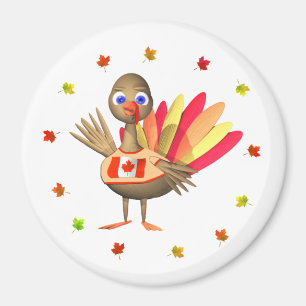 Aimant Canadian Thanksgiving Baby Turkey