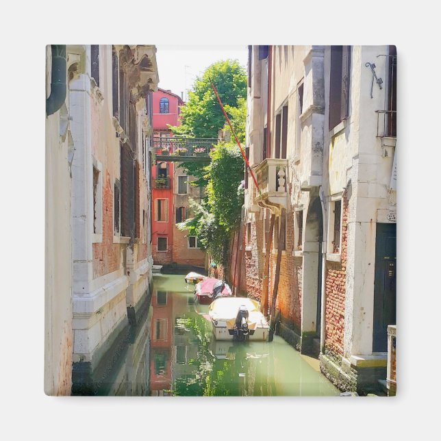 Aimant Canal de la vieille ville de Venise, scène italien (Devant)